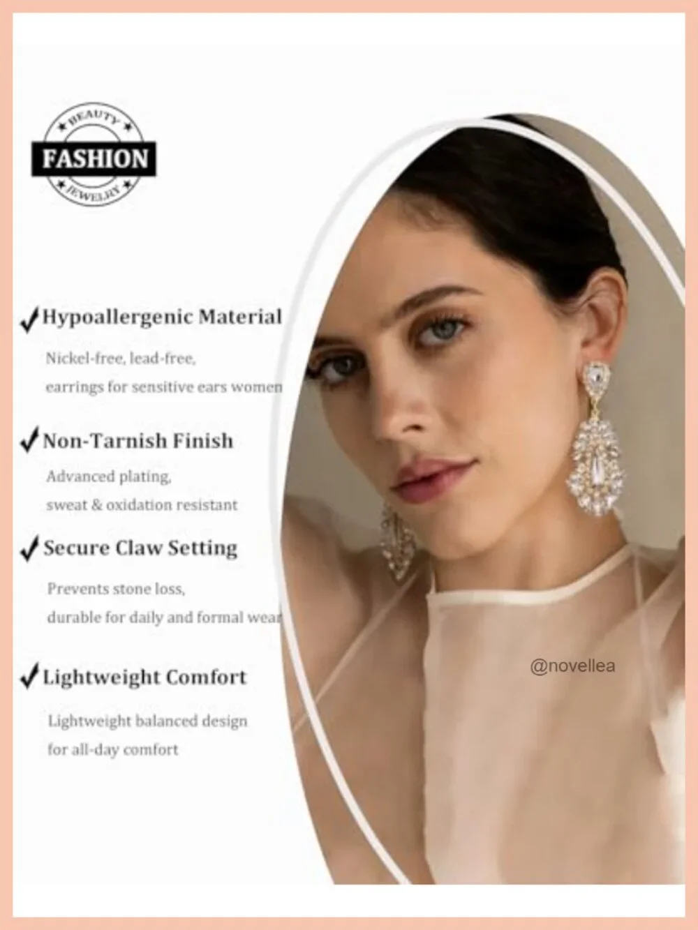 Silver Chandelier Earrings Dangling Hypoallergenic Large Rhinestone Drop